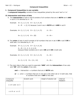 4.2 Compound Inequalities