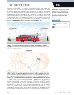 9.5 The Doppler Effect