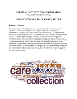 Collection Care Staff Survey Report