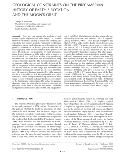 geological constraints on the precambrian history of