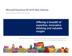 Offering a breadth of expertise, innovative thinking and valuable