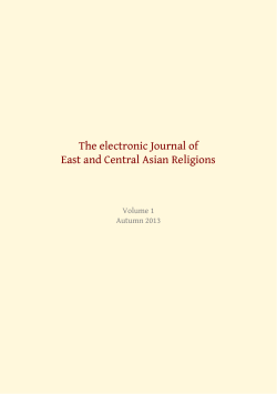 The electronic Journal of East and Central Asian Religions