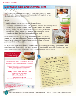 Microwave Safe and Chemical Free