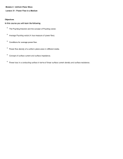 Module 4 : Uniform Plane Wave Lecture 31 : Power Flow in a