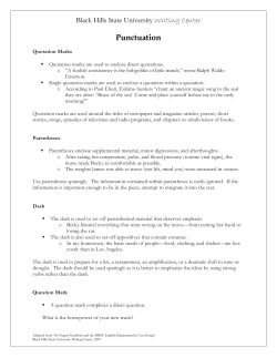 Rhetorical Elements - Black Hills State University