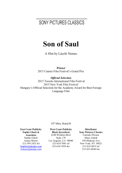 Son of Saul - Sony Pictures Classics