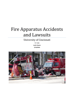 Fire Apparatus Accidents and Lawsuits - UC CEAS