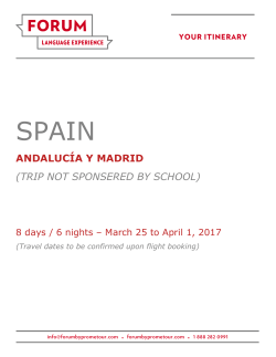 andaluc&iacute;a y madrid (trip not sponsered by school)