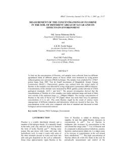 Measurement of the concentrations of fluorine
