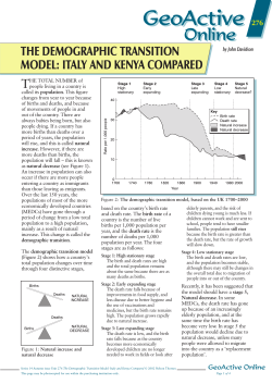 Demographic transitions compared for two