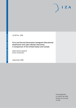 First and Second Generation Immigrant Educational Attainment