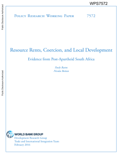 Evidence from post-apartheid South Africa