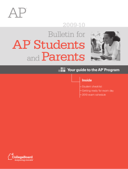 AP Parents and Students Bulletin