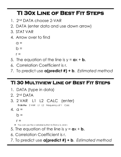 TI 30x Line of Best Fit Steps