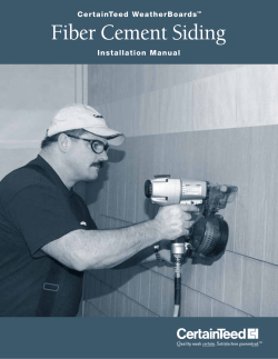 CertainTeed WeatherBoards&trade; Installation Manual