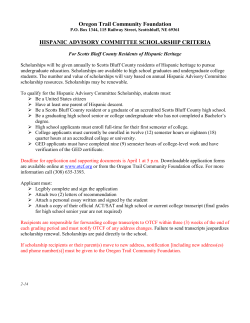 Application - Oregon Trail Community Foundation