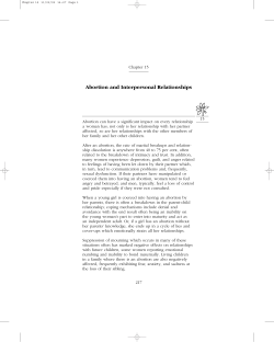 Abortion and Interpersonal Relationships