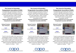 The Cou il of Australia Postgraduate Asso iaio s CAPA The Cou il of