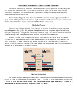 Bright Future Series Volume 1: Global Economic Renaissance