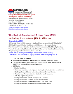 The Best of Andalucia ‒12 Days from $2865 including Airfare from
