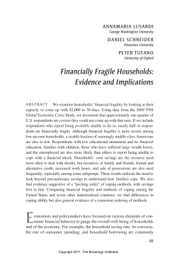 Financially Fragile Households: Evidence and