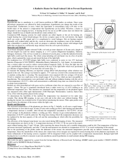 A Radiative Heater for Small Animal Coils to Prevent Hypothermia
