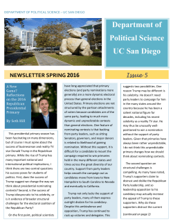 Department of Political Science UC San Diego