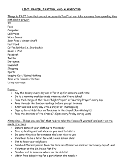 LENT - St. Helen Catholic Church