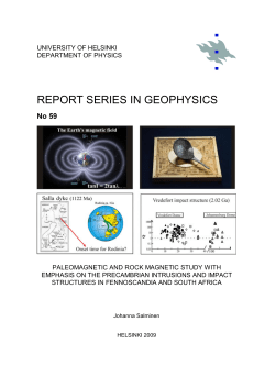Paleomagnetic and rock magnetic study with emphasis on the