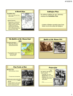 A World War Schlieffen Plan The Battle of the Marne