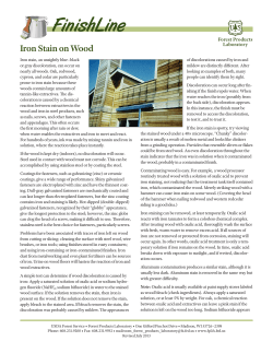 Iron Stain on Wood - Forest Products Laboratory