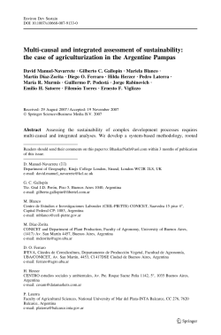 Multi-causal and integrated assessment of sustainability: the case of