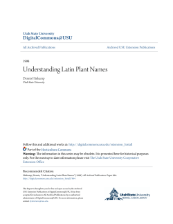 Understanding Latin Plant Names - Utah State University Extension