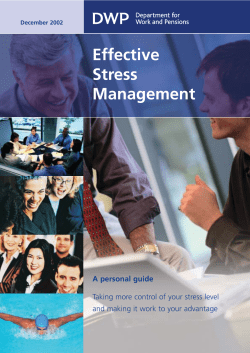 Effective Stress Management Personal Guide Part 1