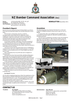 December 2012 - the New Zealand Bomber Command Association