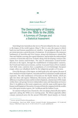 The Demography of Oceania 1950-2000