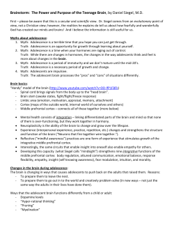 Brainstorm: The Power and Purpose of the Teenage Brain, by
