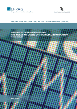 the needs of users of financial information