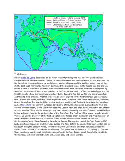 Trade Routes Before Vasco da Gama discovered an all
