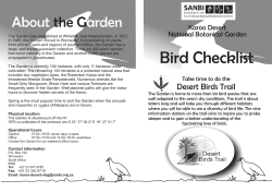 Karoo Desert NBG Bird Checklist