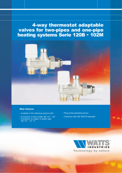 4-way thermostat adaptable valves for two-pipes