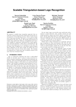 Scalable Triangulation-based Logo Recognition