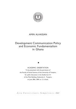 Development Communication Policy and Economic