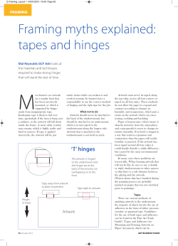 Framing myths explained: tapes and hinges