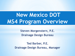 New Mexico DOT MS4 Program Overview (Steven Morgenstern)