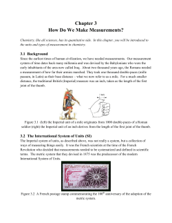 Chapter 3 How Do We Make Measurements?