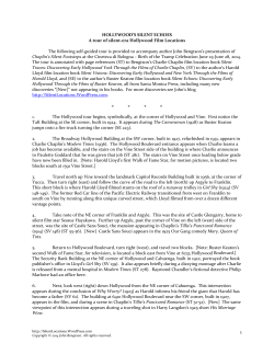 Hollywood`s Silent Echoes Tour