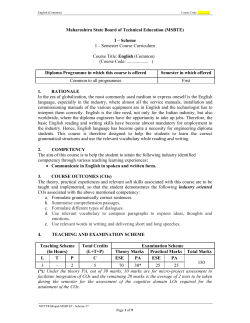 Maharashtra State Board of Technical Education (MSBTE) I