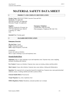 material safety data sheet