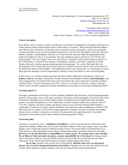 History of the United States I: From European Colonization to 1877